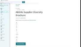 
							         AbbVie Supplier Diversity Brochure | Abbott Laboratories | Economies								  
							    