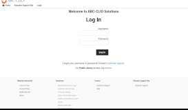 
							         ABC-CLIO Databases - Username								  
							    