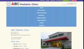 
							         ABC Pediatric Clinic | Houston, TX | Child Care | Houston, TX | ABC ...								  
							    