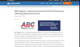 
							         ABC Supply Co., enhances the process of Proof of Delivery by ...								  
							    