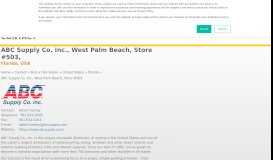 
							         ABC Supply Co. Inc., West Palm Beach, Store #503, | Distributors ...								  
							    