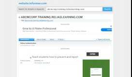 
							         abcmcorp.training.reliaslearning.com at WI. Relias ...								  
							    