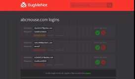 
							         abcmouse.com passwords - BugMeNot								  
							    