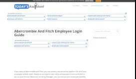 
							         Abercrombie and Fitch Employee Login Guide | Today's Assistant								  
							    