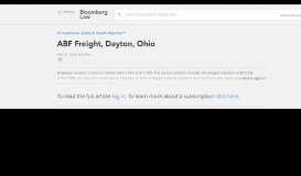 
							         ABF Freight, Dayton, Ohio - Bloomberg Environment								  
							    