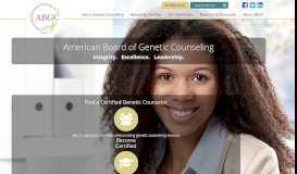 
							         ABGC - American Board of Genetic Counseling, Inc. | ABGC								  
							    