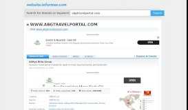 
							         abgtravelportal.com at WI. Aditya Birla Group - Website Informer								  
							    