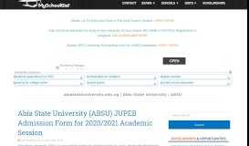 
							         abiastateuniversity.edu.ng | Abia State University : ABSU News								  
							    