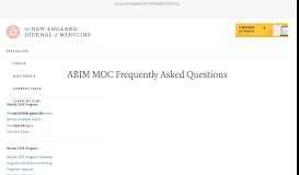 
							         ABIM MOC Frequently Asked Questions | NEJM								  
							    