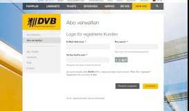 
							         Abo verwalten - DVB | Dresdner Verkehrsbetriebe AG								  
							    