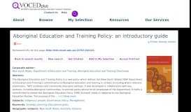 
							         Aboriginal Education and Training Policy: an introductory guide ...								  
							    