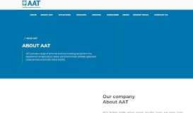 
							         About AAT – AAT								  
							    