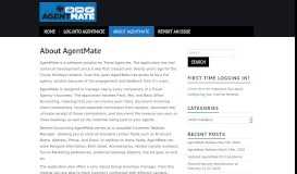 
							         About AgentMate - My AgentMate								  
							    