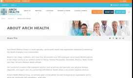 
							         About Arch Health | Arch Health - Arch Health Medical Group								  
							    