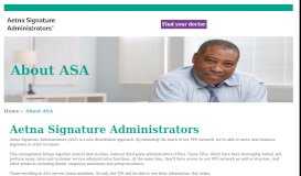 
							         About ASA - Aetna Signature Administrators								  
							    