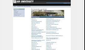 
							         About AU Web Portal - AU Portals - Air University								  
							    