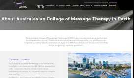 
							         About Australasian College of Massage Therapy Perth | ACMM								  
							    