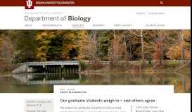 
							         About Bloomington: Graduate: Department of Biology: Indiana ...								  
							    