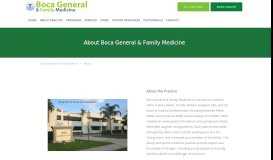 
							         About | Boca General & Family Medicine								  
							    
