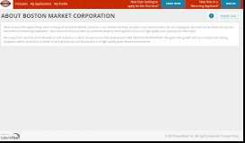 
							         About Boston Market Corporation - talentReef Applicant Portal								  
							    
