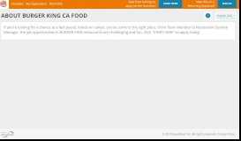 
							         About Burger King CA Food - talentReef Applicant Portal								  
							    