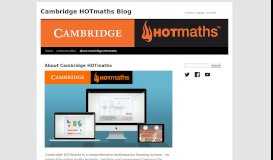 
							         About Cambridge HOTmaths | Cambridge HOTmaths Blog								  
							    