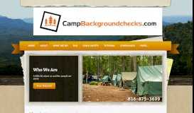 
							         About - Camp Background Checks								  
							    