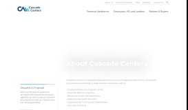 
							         About Cascade Centers - Cascade Centers								  
							    