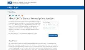 
							         About CDC's Emails and Text Messages (SMS) Subscription ...								  
							    