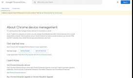 
							         About Chrome device management - Google Chrome Enterprise Help								  
							    