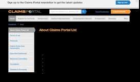 
							         About Claims Portal - Claims Portal								  
							    