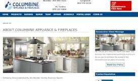 
							         About Columbine Appliance & Fireplaces 1020 Carbon Court, Erie Co ...								  
							    