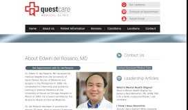 
							         About Dr. Edwin del Rosario | Questcare Medical Clinic								  
							    