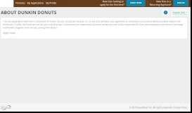 
							         About Dunkin Donuts - talentReef Applicant Portal								  
							    