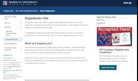 
							         About Eaglebucks | American University, Washington, DC								  
							    