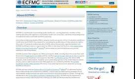 
							         About ECFMG - ECFMG								  
							    