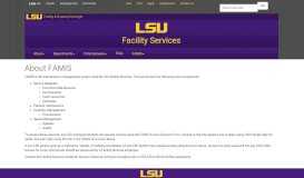 
							         About FAMIS | LSU Facility Services - Louisiana State University								  
							    