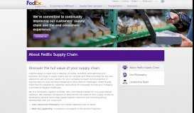 
							         About FedEx Supply Chain								  
							    