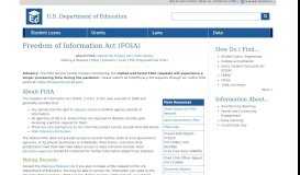 
							         About FOIA - Freedom of Information Act (FOIA)								  
							    