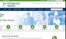 
							         About FRHS - Frederick Memorial Hospital								  
							    