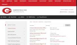 
							         About GISD / Campus Directory - Gainesville ISD								  
							    