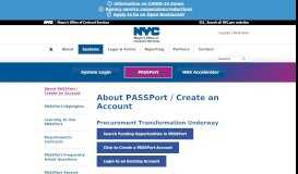 
							         About / Go to PASSPort - MOCS - NYC.gov								  
							    