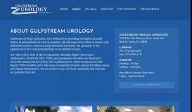 
							         About Gulfstream Urology - Gulfstream Urology Associates, P.A. - Dr ...								  
							    