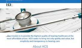 
							         About HCS – Hearing Care Solutions								  
							    