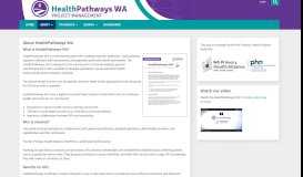 
							         About HealthPathways WA								  
							    
