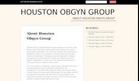 
							         About Houston Obgyn Group - WordPress.com								  
							    