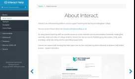 
							         About Interact | Interact Help - Interact - Nottingham College								  
							    