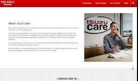 
							         About Isuzu Care - Isuzu Australia								  
							    