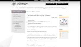 
							         About Jury Service - Federal Court of Australia								  
							    