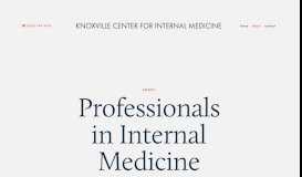 
							         About — Knoxville Center for Internal Medicine								  
							    